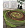 thumbnail image 2 of Ahgly Company Indoor Square Patterned Dark Yellow Green Area Rugs, 4' Square, 2 of 6