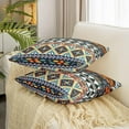 thumbnail image 3 of Boho Exotic Pillow Covers 16x16 Set of 2 Bohemian Aztec Decorative Throw Pillow Covers Cases Home Decor Modern Geometric Cushion Case for Couch Sofa Outdoor, 3 of 6
