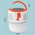 LED Camping Lantern Rechargeable, 4 Light Modes, 2400mAh Power Bank, IP44 Waterproof, Solar Camp Lantern with USB Cable, for Equipment Charging, Life Saving Kit, Hiking, Fishing, Home, Camping