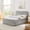 Gray + Chenille + Foam+Full, variant on Twin Size Vertical Striped Space Saving Upholstered Pull-out Bed with High Padded Back, Hidden Trundle Guest Bed Single to Double for Bedroom & Guest Room, Chenille