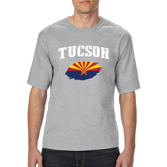 MmF - Big Men's T-Shirt, up to Tall Size 3XLT - Tucson Arizona Flag