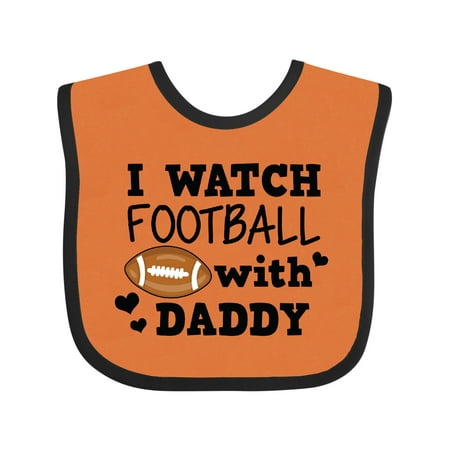 

Inktastic I Watch Football with My Daddy Gift Baby Boy or Baby Girl Bib