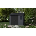 thumbnail image 2 of Keter Newton Plus 7.5x9 ft. Durable Resin Outdoor Storage Shed With Heavy Duty Floor and Locking Door, Grey, 2 of 4