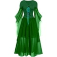 thumbnail image 2 of Renaissance Womens Dress Lace Flared Sleeve Gothic Dresses, 2 of 4