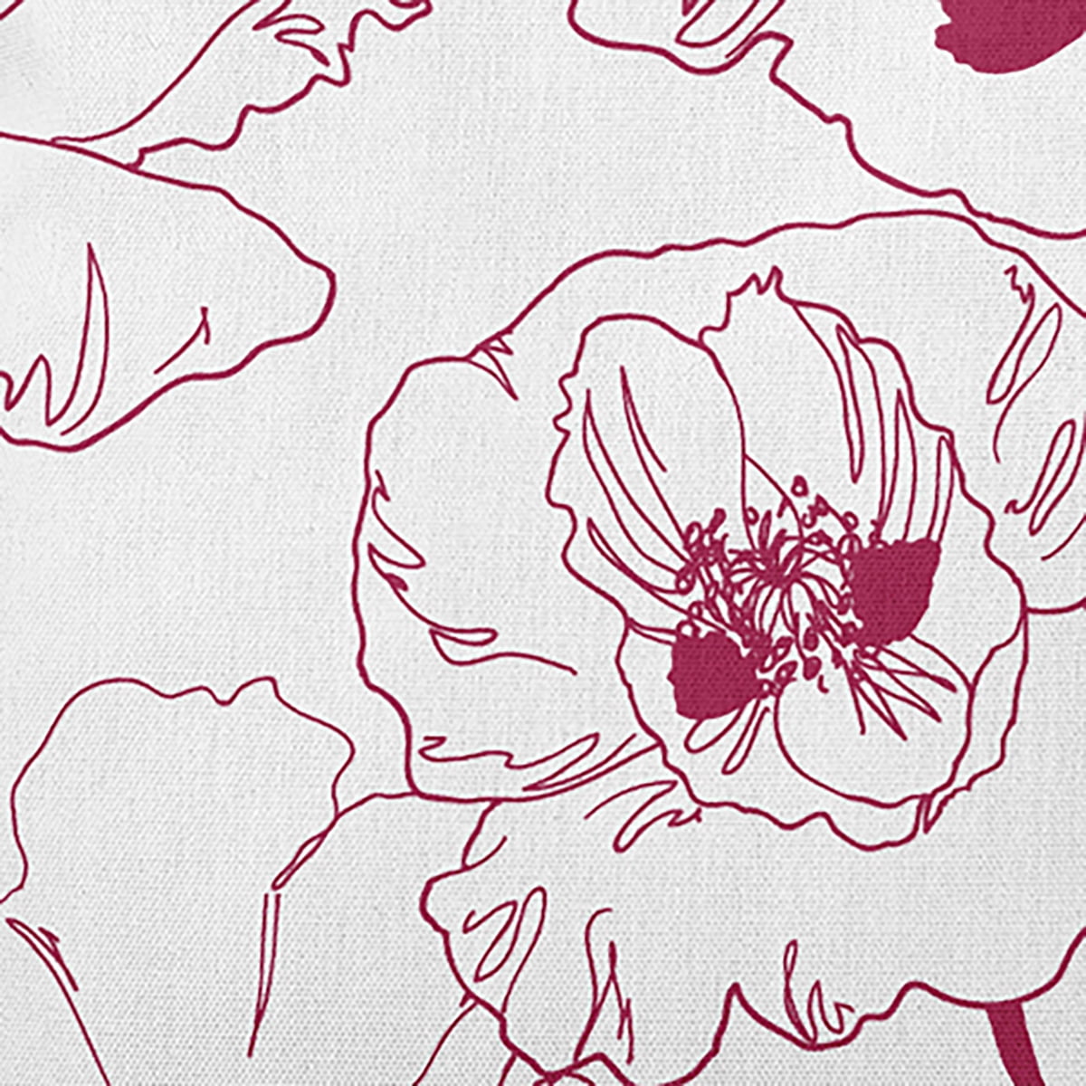 16" x 16" Simply Daisy Popping Poppies Polyester Accent Pillow, Bold Pink Qty 1