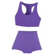 thumbnail image 3 of Ropa femenina a escala 1/6, disfraz, ropa deportiva, disfraz moderno, regalo ideal, chaleco deportivo y pantalones cortos, figuras de acción, Púrpura claro, 3 of 8