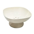 thumbnail image 3 of DOLITY Bol d'Égouttage pour Fruits et Légumes, Assiette d'Égouttage Ronde, Plat de Rangement pour Aliments, Assiettes de Buffet, Multiusage, Grand avec Drainage pour Maison de Ferme, Blanc, 3 of 9