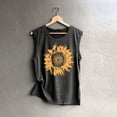 thumbnail image 2 of Tank Tops for Women Sleeveless Sunflowe Print Shirt Casual Loose Soft Comfortable Camis Top, 2 of 5