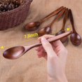 thumbnail image 4 of Wooden Spoons, 10 PCS Wood Soup Spoon Set, Long Handle Natural Wood Table Spoons for Eating Mixing, 4 of 5