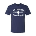thumbnail image 2 of My Lifeguard Walks on Water Jesus Christ Bible | Mens Inspirational/Christian Premium Tri Blend T-Shirt, Vintage Navy, Large, 2 of 3