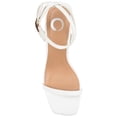 thumbnail image 4 of Journee Womens Chasity Open Square Toe Block Heel Sandals, 4 of 8