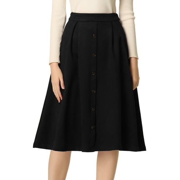 Black a line suede skirt top