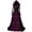 Purple, variant on Women's Deluxe Witch Dress Hooded Costume Vintage Halloween Gothic Dress Victorian Renaissance Medieval Party Vampire Gown Dress