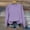 Purple, variant on WWV Sweatshirts Woman Pullover Women Crewneck Long Sleeved Top Solid Color Comfortable Loose Tops Lady Holiday Fall Winter Clothes Gold