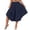 Navy, variant on Plus Size Palazzo Capri Pants for Women Casual Baggy Wide Leg Elastic Waist Cropped Culottes Trendy Flowy Beach Capris