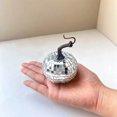 thumbnail image 5 of Holloyiver Pumpkin Disco Ball Decorations, 7.9 Inch Handmade Silver Pumpkin Rotating Glass Mirror Ball with Hanging Ring, Home Decor Disco Pumpkin for Wall Windows Trees Table Ornaments, 5 of 9