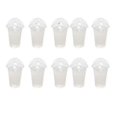 thumbnail image 2 of 100pcs 500ml Disposable Clear Plastic Cups With A Hole Dome Lids Comptiable With Tea Fruit Juice Milk Tea With Covers, 2 of 4