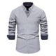 thumbnail image 1 of Camisa de manga larga con solapa estrecha y estampado floral para hombre, poliéster estampado, informal para todas las estaciones, tallas S-XXL, 1 of 3