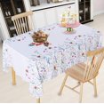 thumbnail image 6 of Christmas Tablecloth Rectangle - 60x84 inch Snowflakes Foil Print Pattern Washable Wrinkle Resistant Holiday Tablecloths for Christmas Family Gathering, Dining Room Table 130GSM, 6 of 6