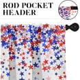 thumbnail image 6 of 4th of July Decorations Kitchen Curtains Blue and Red Stars Window Curtains and Valances Set 36 Inch, Independence Day Short Tier Curtain for Kitchen, American Holiday Small Kitchen Decor, 6 of 6