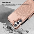 thumbnail image 6 of Compatible with Samsung Galaxy A14 5G Case Wallet with Card Slot Flip Leather Mandala  Clasp Protective Phone Case for Samsung Galaxy A14 Case Wallet(Rose Gold-6.6 inch), 6 of 6
