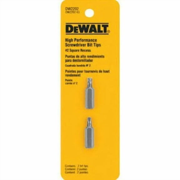 DEWALT DW2202 #2 Square Recess Bit Tip 2-Pack