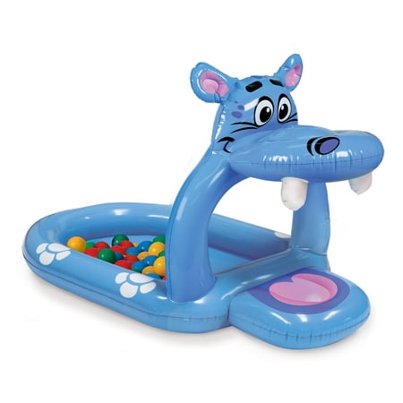 Banzai Happy Hippo Play Center Inflatable Ball Pit -Includes 20 Balls