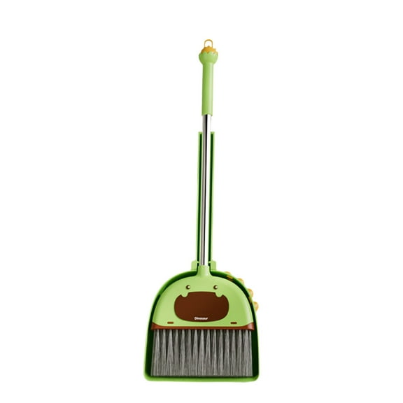 22'' Mini Broom and Dustpan Set for Kids - Kids Cleaning Set, Ideal Kids' Toys as Gifts, Parent-Child Interactive Cleaning Tool, Cute Cartoon Design Household Helper for Kids, Small Safe Corner Broom