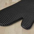 thumbnail image 2 of KitchenAid Ribbed Soft Silicone Oven Mitt 2-Pack Set, Onyx Black, 7.5"x13", 2 of 3