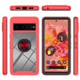 thumbnail image 1 of SaniMore Case for Google Pixel 7 6.3" 2022 Release, Rugged PC Backplane Shockproof TPU Bumper 360° Rotatng Ring/Kickstand Anti-drop Heavy Duty Protective Case For Google Pixel 7, Red, 1 of 5