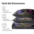 thumbnail image 6 of Flymme Bedspread for Twin Size Bed,2-Piece Tree of Life Quilt Set Reversible Lightweight Coverlet with Shams Soft Microfiber Bedding for All Season, 6 of 9
