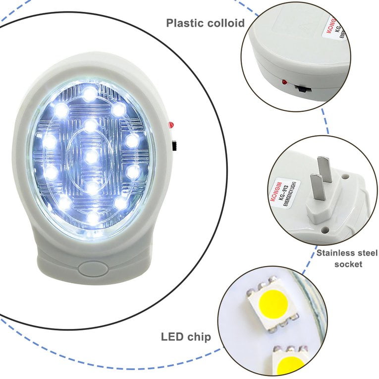 2W 13 LED Rechargeable Home Emergency Light Automatic Power