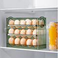 thumbnail image 2 of Egg Basket Egg Rack Transparent Egg Storage Box Refrigerator Storage Side Door Storage Box Household Three-Layer Egg Box, 2 of 5