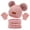 Dark Pink, variant on comerut 3Pcs/Set Winter Baby Beanie Heat Neckerchief Gloves Set Plush Balls Decor Knitting Hat Thickened Scarf Solid Color Gloves Set