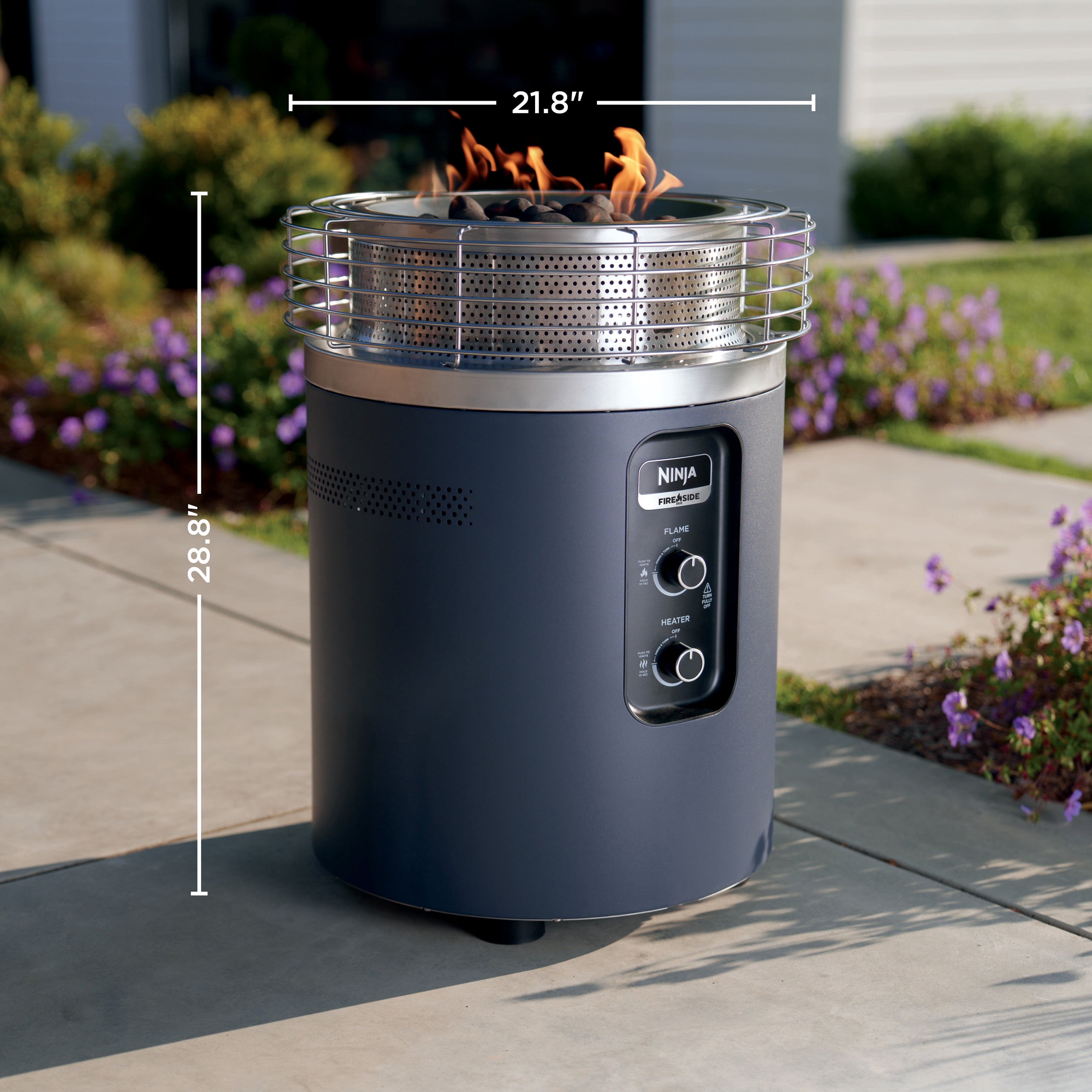 Ninja Fireside360 Outdoor Heater & Fire Pit, Cyberspace Gray