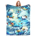 thumbnail image 1 of Manta de dibujos animados de Squirtle, manta de vellón ultra suave y acogedora de lujo para sofá cama, mantas de franela cálidas para todas las estaciones, ropa de cama para niños, adolescentes y, 1 of 6
