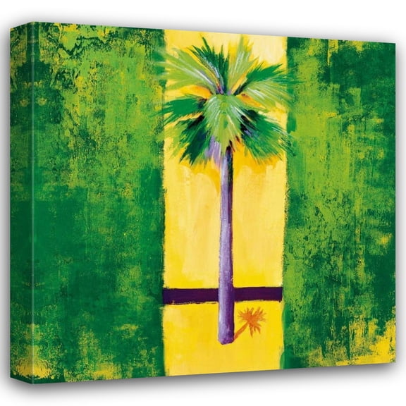 Liz Jardine 15x15 Gallery Wrapped Canvas Wall Art Titled - Neon Palm III