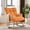 Orange, variant on AUNEKIV Nursery Rocking Chair, Teddy Accent Armchair with High Backrest, Upholstered Glider Rocker for Living Room, Bedrooms, Playroom, Orange