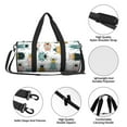 thumbnail image 5 of Rocae Colorful Insects Print Round Travel Duffel Bag and Fitness Bag, Women's Waterproof Weekend Tote, Men's Travel and Fitness Essentials, 5 of 8