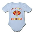 thumbnail image 6 of My First ThanksGiving (Turkey) - Organic Short Sleeve Baby Bodysuit, 6 of 9
