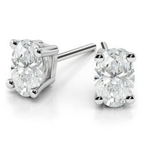 2.00 Carat D/VVS1 Oval Cut Colorless Genuine Moissanite Screw Back Stud Earrings for her Solid 950 Platinum Beautiful Studs Earring