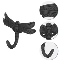 WHAMVOX Dragonfly Large Hooks Small Decorative Hooks Attractive Hook 11.5X7.5CM Black