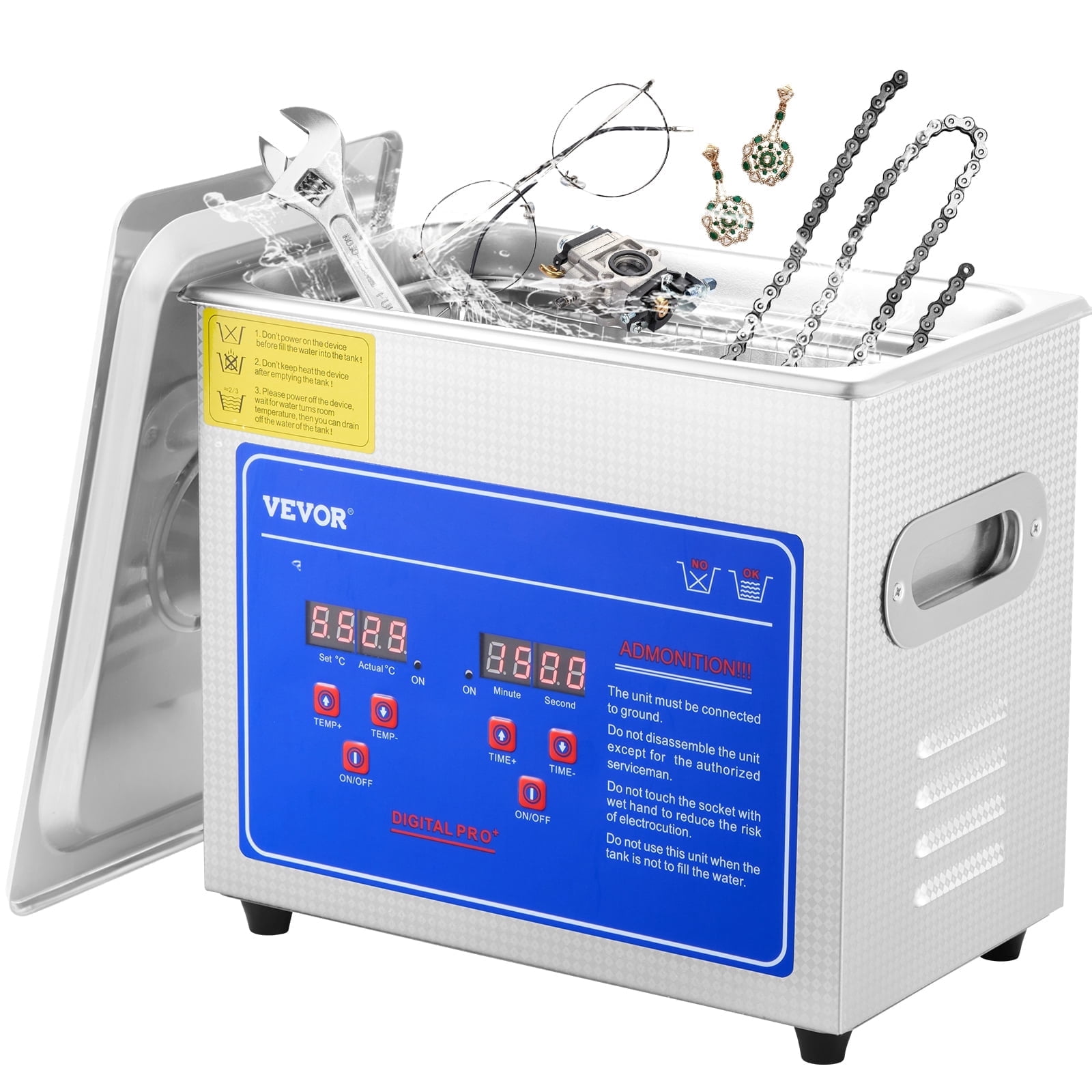 VEVOR 3L Ultra Sonic Cleaner, 120W Digital Ultrasonic Cleaning