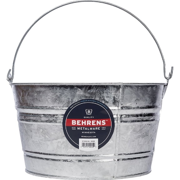 Behrens Steel Pail Steel in Silver — Heritage American-Made Outdoor & Workshop Container
