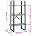 thumbnail image 4 of vidaXL Storage Shelf Concrete Grey 60x30x105 cm Engineered Wood, 4 of 4
