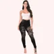 thumbnail image 1 of Pantalones vaqueros rasgados de cintura alta para mujer, Vaqueros ajustados con bolsillos negros, elásticos, 2024, 1 of 5