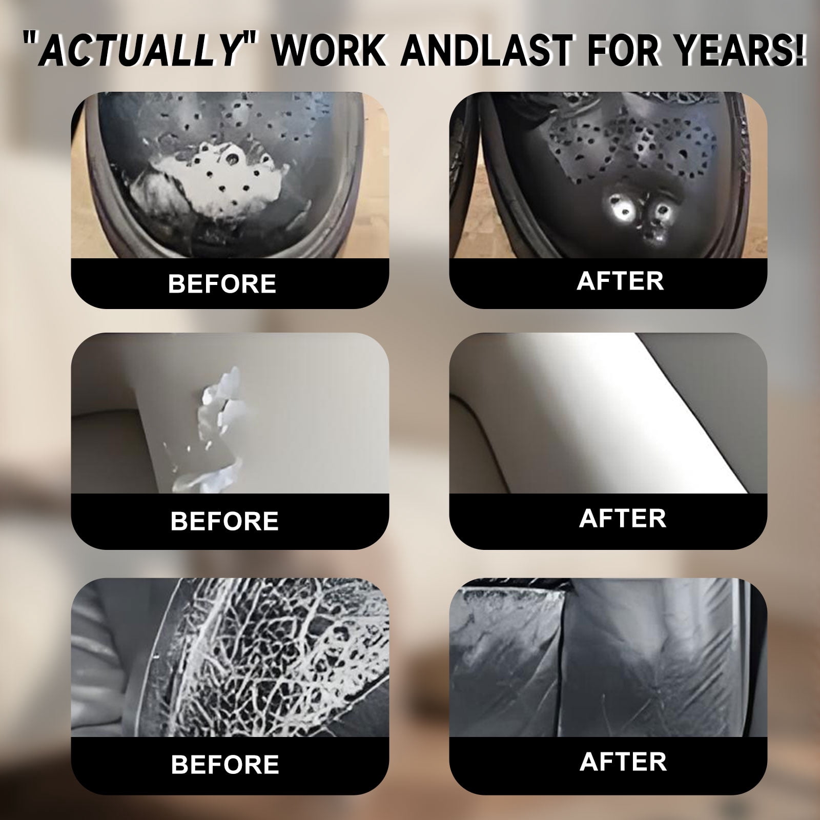 Advanced Leather Repair Gel, 2026 Upgraded Multifunctional Leather Repair Kit for Car Seat Vinyl Repair Kit, Professional Leather Repair Coloured Cream Gel, Couch and Jacket Repair Kit (*Black)