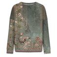 thumbnail image 3 of Gibobby Sudadera sin capucha y ocio Sudadera de manga larga con estampado de mujer Cómodo cuello redondo Loose Fit Pollover Fall Tops (Verde, XL), 3 of 4