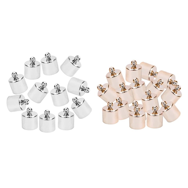 200 juegos Bor Cordón de material cuero Extremos Cordón Tapón 6 mm / 10 mm Cordones o en colres Pulseras y - K BLESIY Cuentas de tapa de extremo