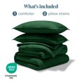 thumbnail image 4 of Bare Home Down Alternative Comforter Set - 3-Pieces - All Seasons - Queen, Heather Forest Green, 4 of 5